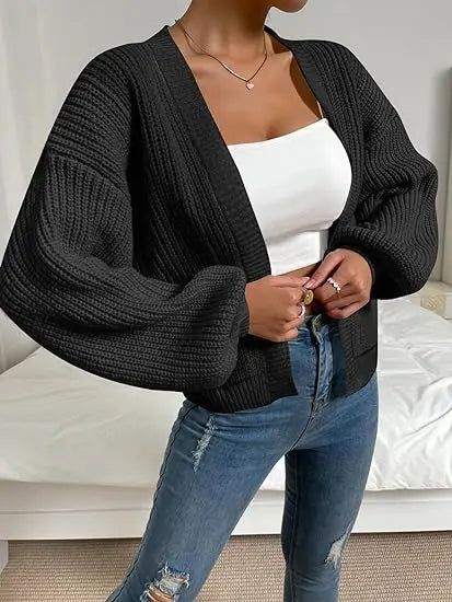 Chic Chunky Knit Throw-On Open Front Cardigans | Chuzko.com