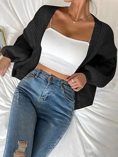 Chic Chunky Knit Throw-On Open Front Cardigans | Chuzko.com