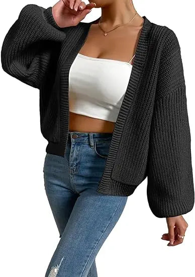 Chic Chunky Knit Throw-On Open Front Cardigans | Chuzko.com