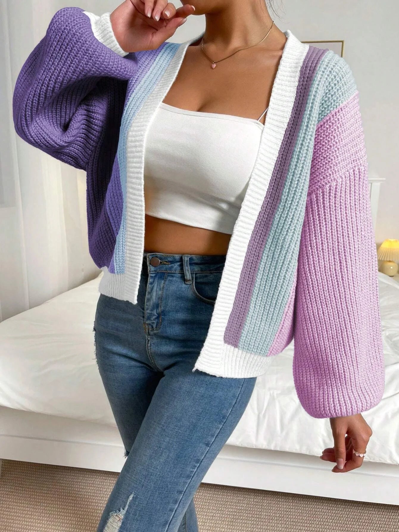 Chic Chunky Knit Throw-On Open Front Cardigans | Chuzko.com