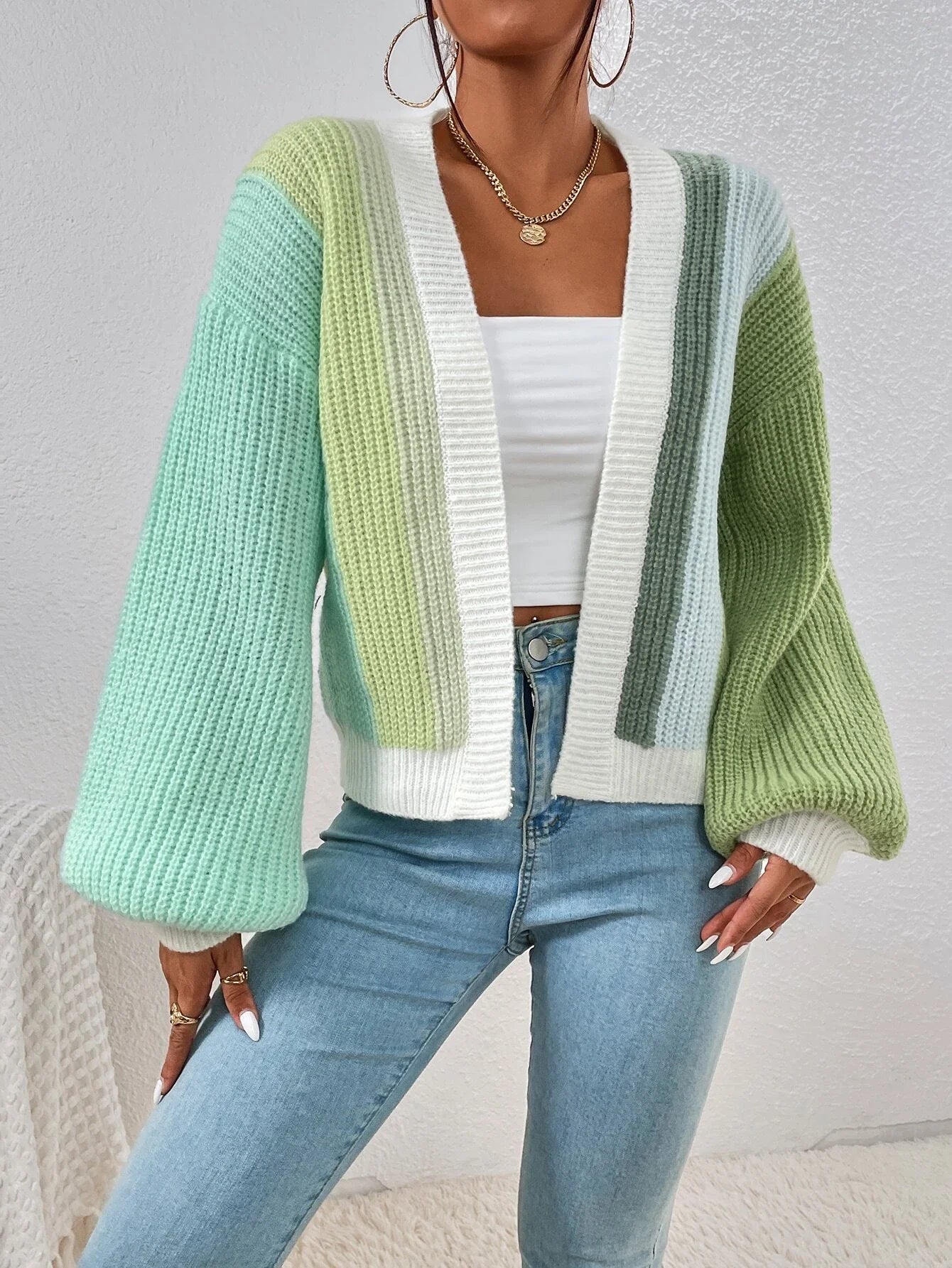 Chic Chunky Knit Throw-On Open Front Cardigans | Chuzko.com