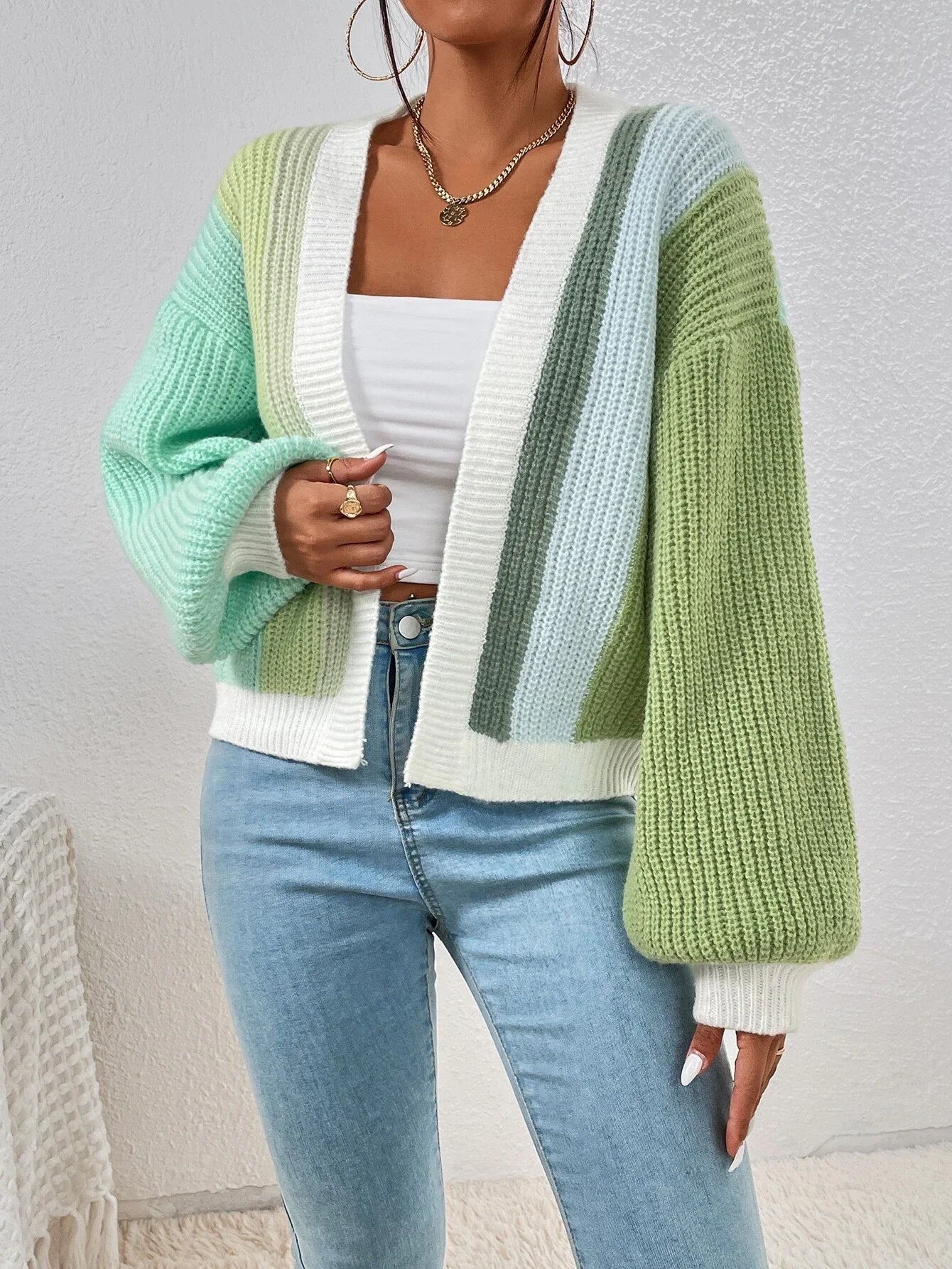 Chic Chunky Knit Throw-On Open Front Cardigans | Chuzko.com