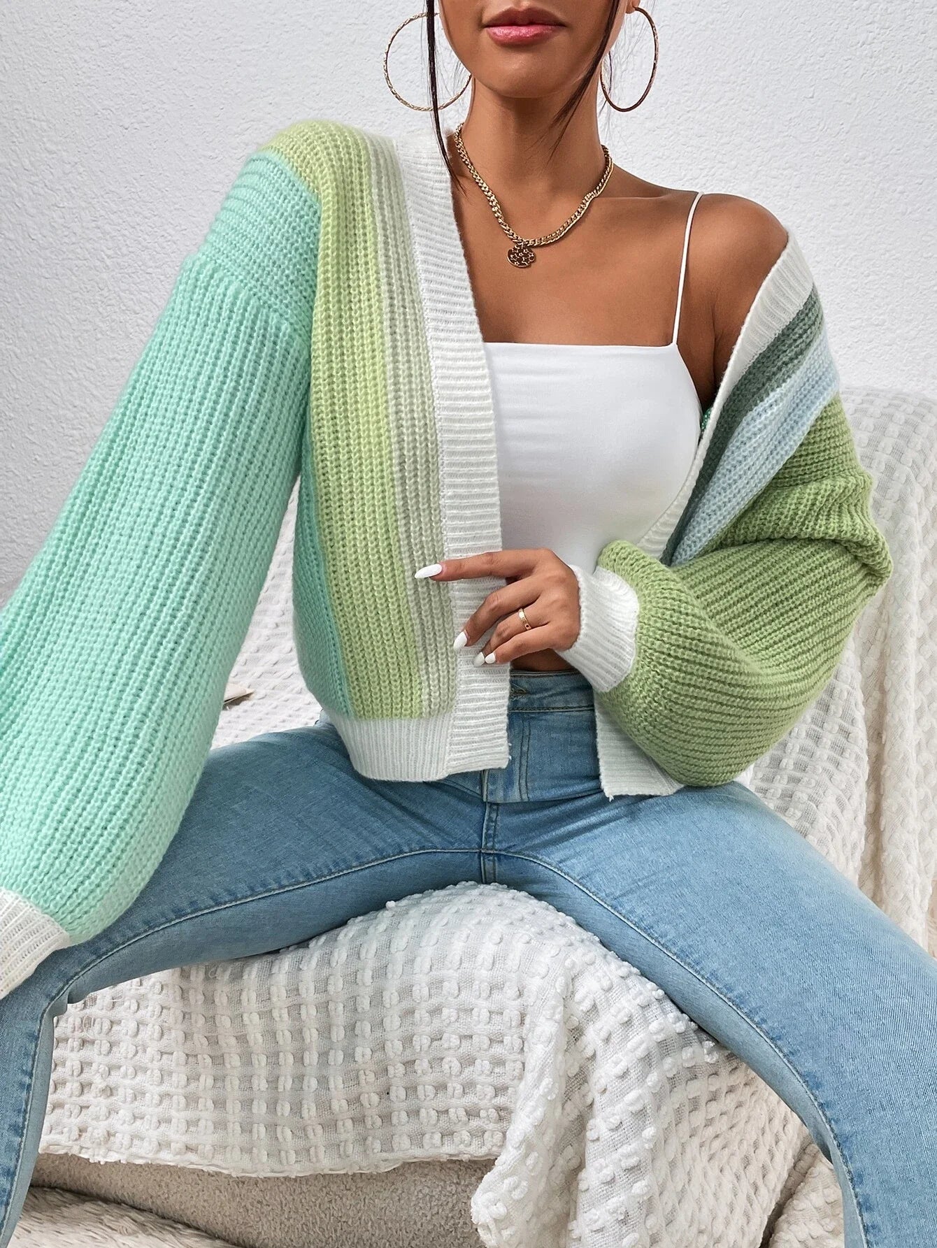 Chic Chunky Knit Throw-On Open Front Cardigans | Chuzko.com