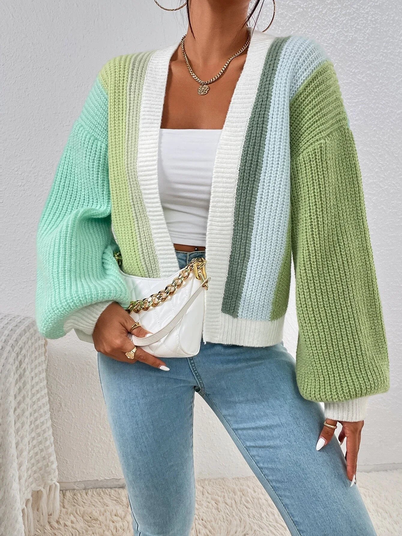 Chic Chunky Knit Throw-On Open Front Cardigans | Chuzko.com