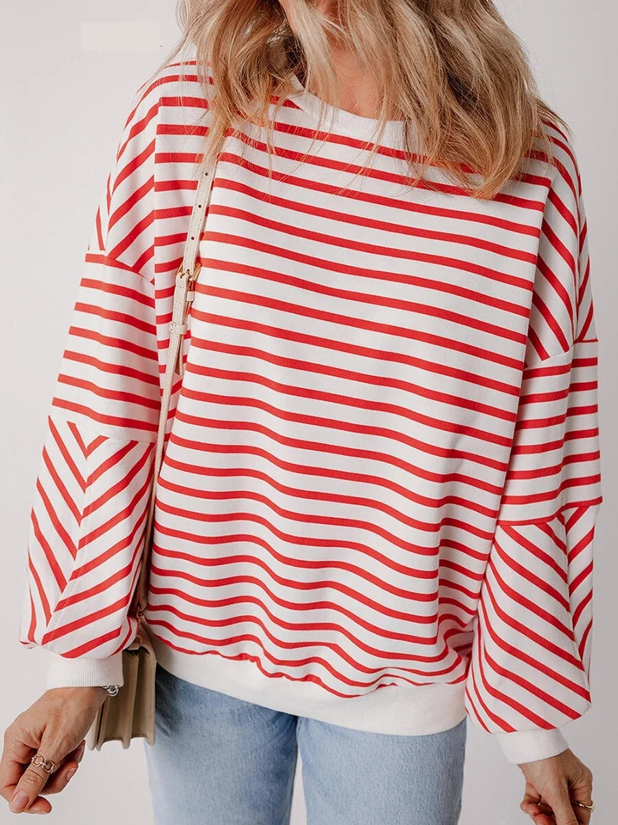 Red & White Stripe Comfort Top	