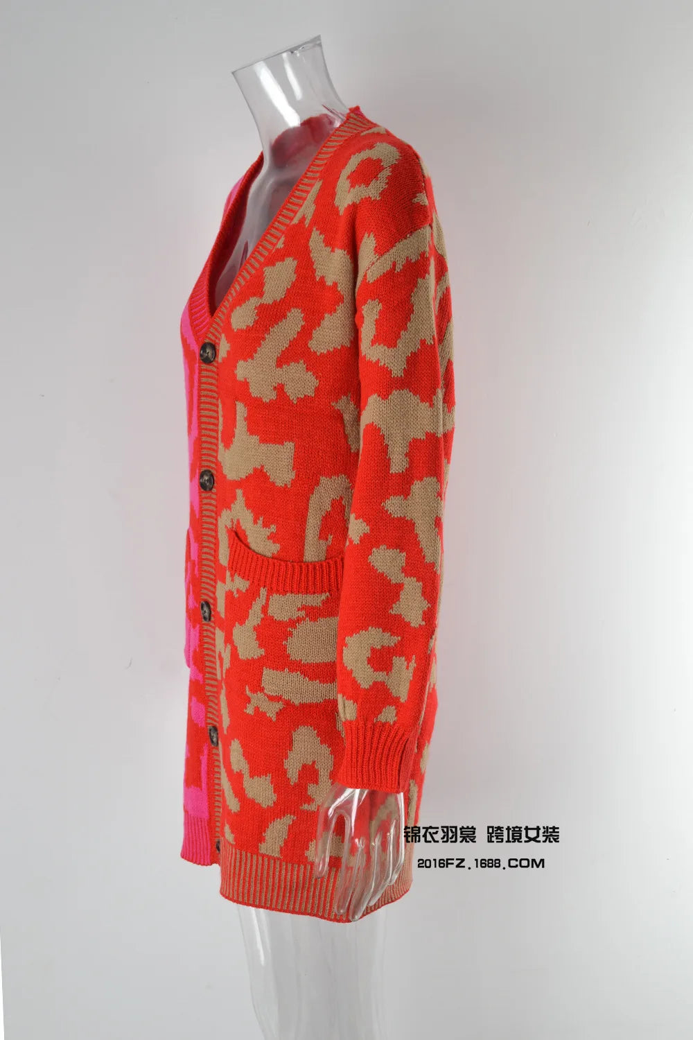 Chic Predator Print Cardigan Oversized Cardigans | Chuzko.com