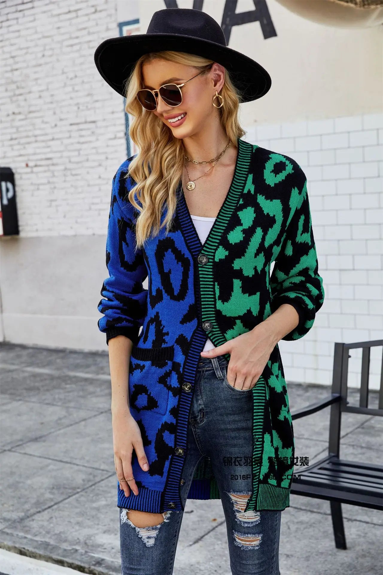 Chic Predator Print Cardigan Oversized Cardigans | Chuzko.com