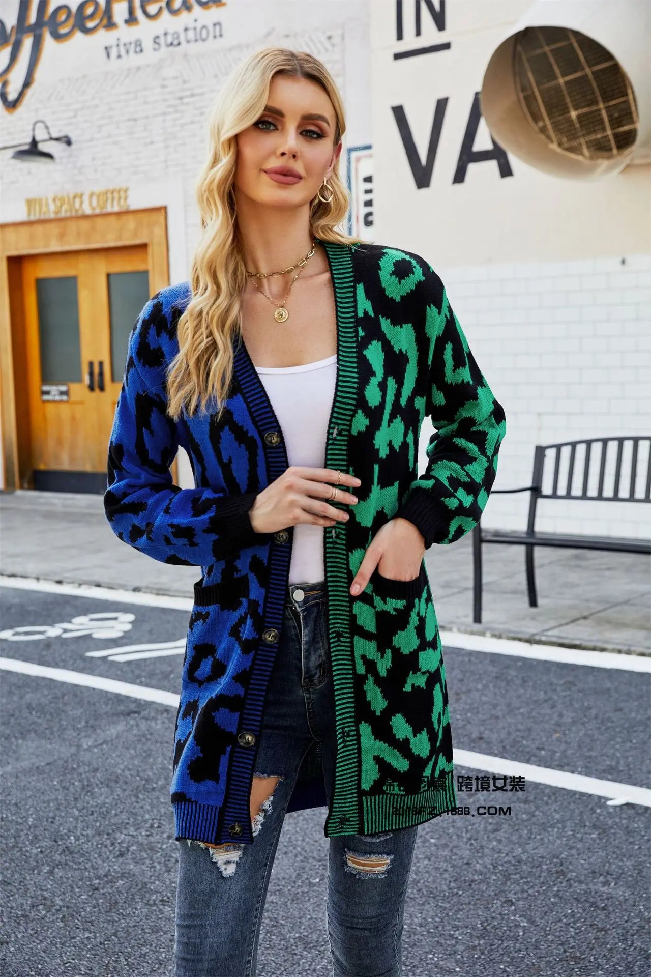 Chic Predator Print Cardigan Oversized Cardigans | Chuzko.com