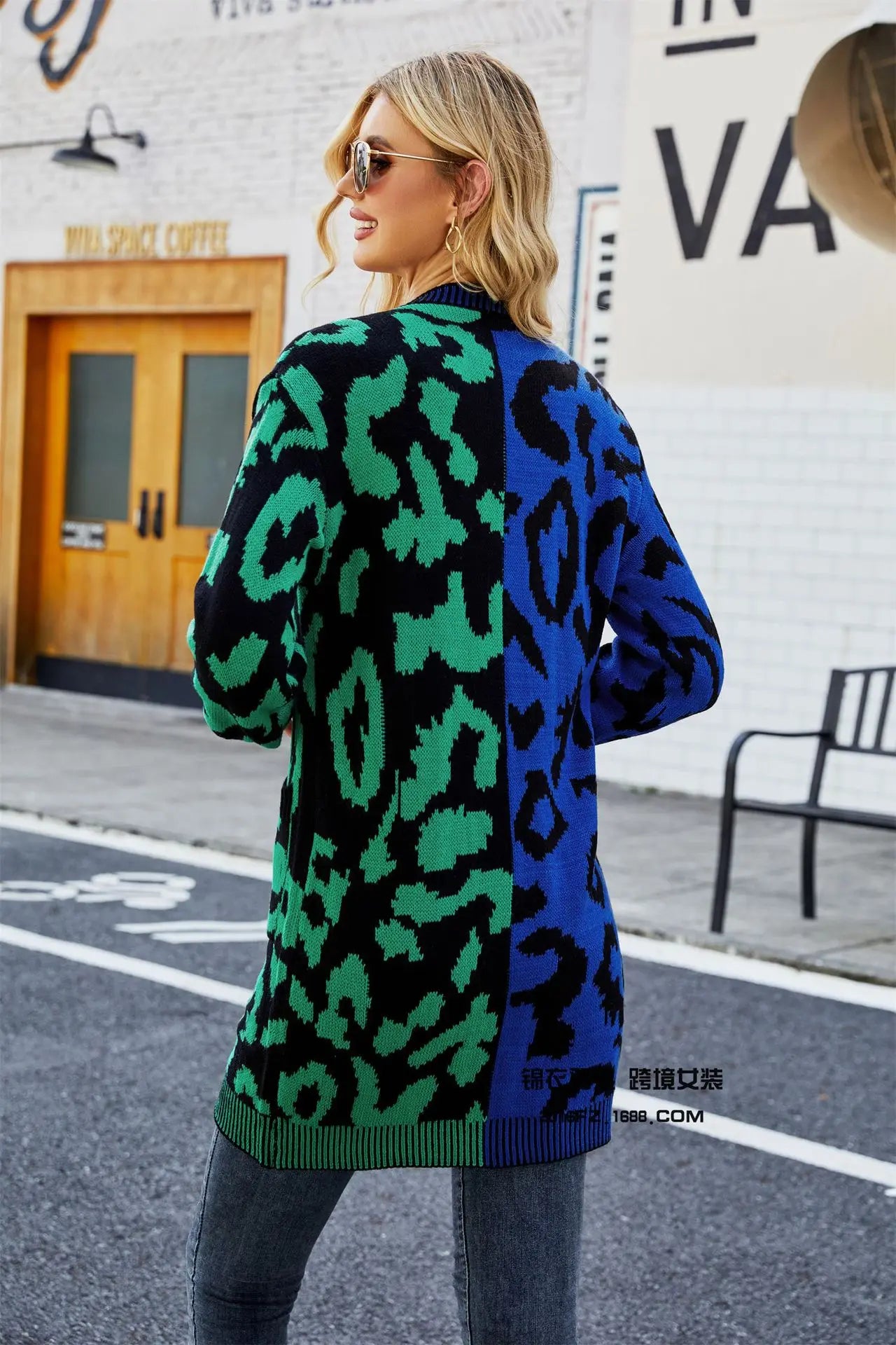 Chic Predator Print Cardigan Oversized Cardigans | Chuzko.com