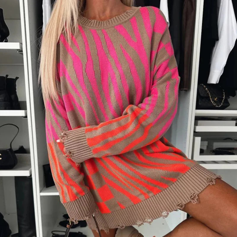 Urban Safari Knit Sweater Mini Dress	