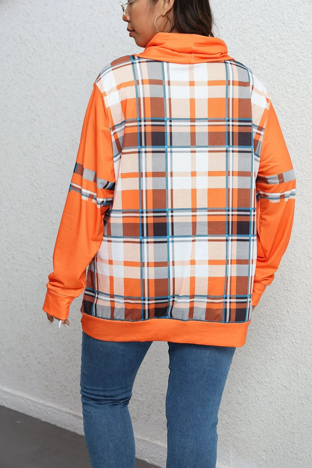 Autumn Glow Plaid Pullover Hoodie - Plus Size Plus Size Pullover | Chuzko.com