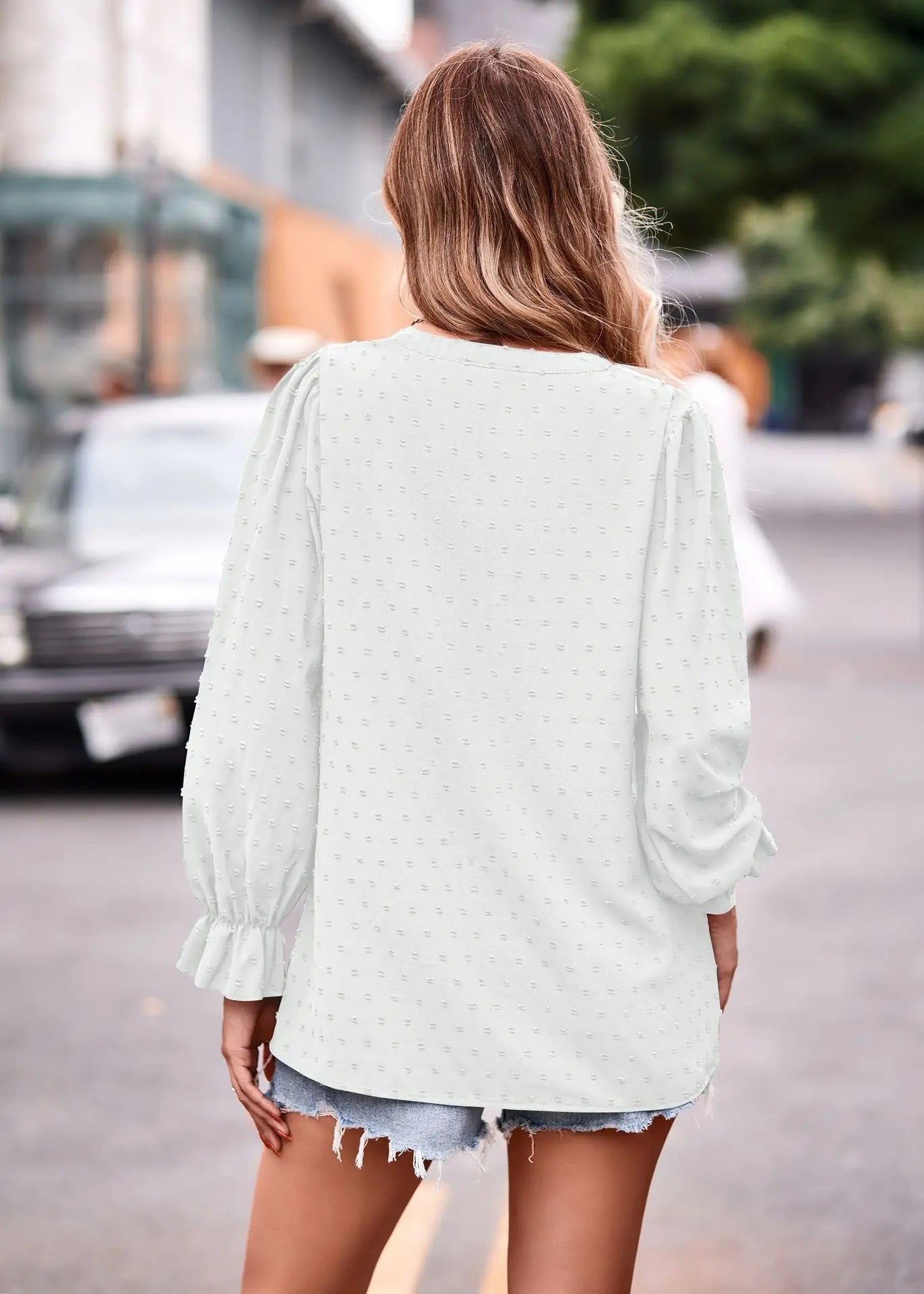 Day-to-Night V-Neck Blouse Pullover Blouses | Chuzko.com