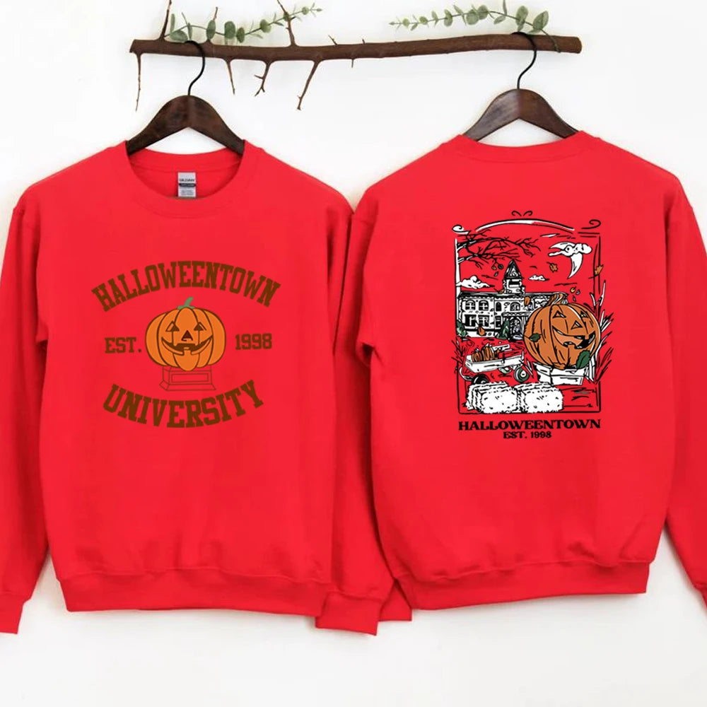 Cozy Halloweentown University Sweatshirt – Two-Sided Print 🎃👻 | Chuzko.com