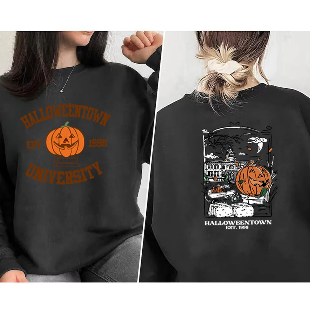 Cozy Halloweentown University Sweatshirt – Two-Sided Print 🎃👻 | Chuzko.com