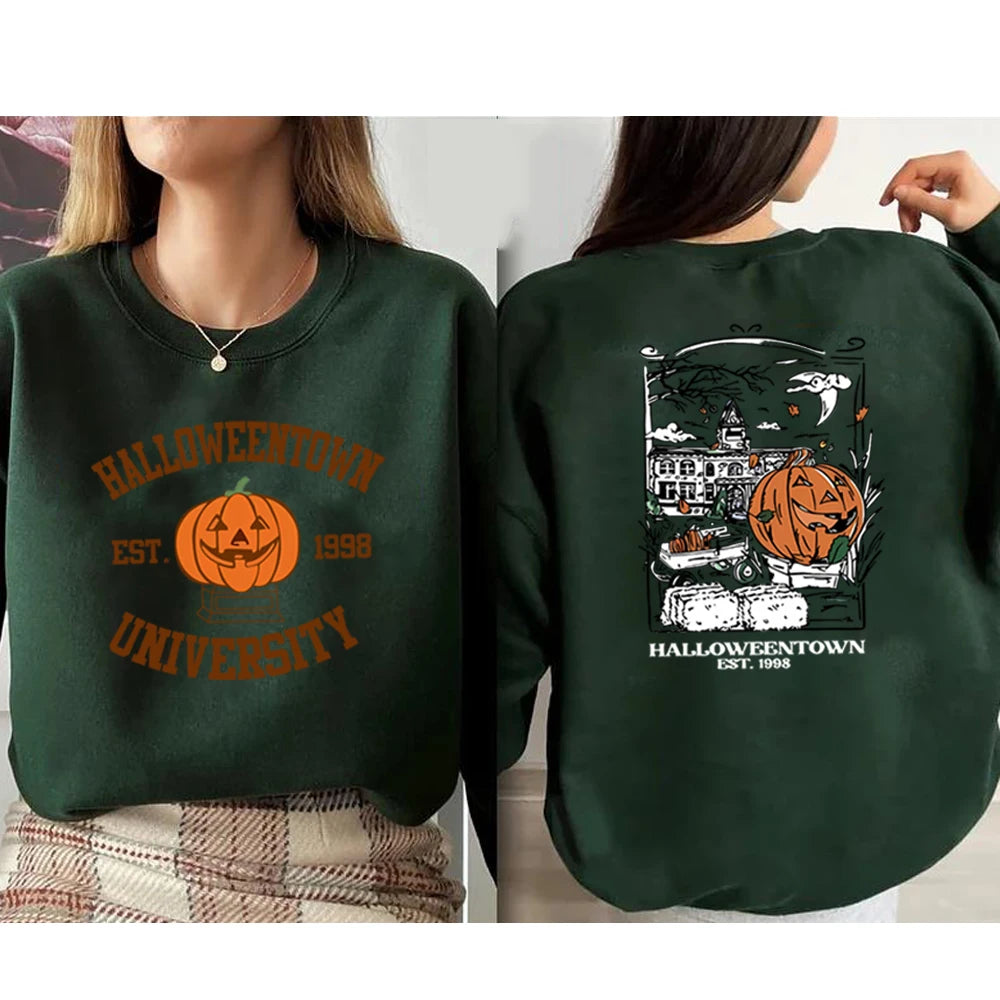 Cozy Halloweentown University Sweatshirt – Two-Sided Print 🎃👻 | Chuzko.com