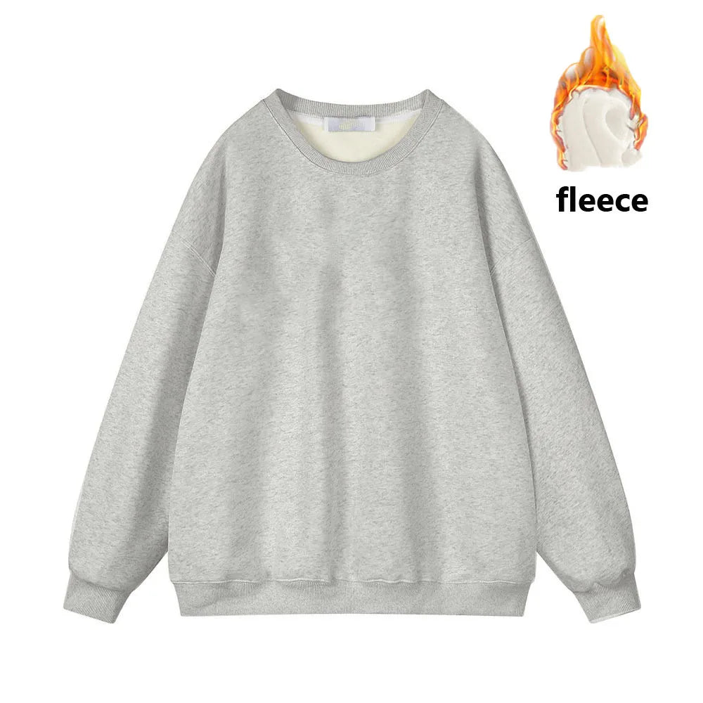 Warmth in Style: Solid Fleece Pullover Fleece Sweatshirts | Chuzko.com