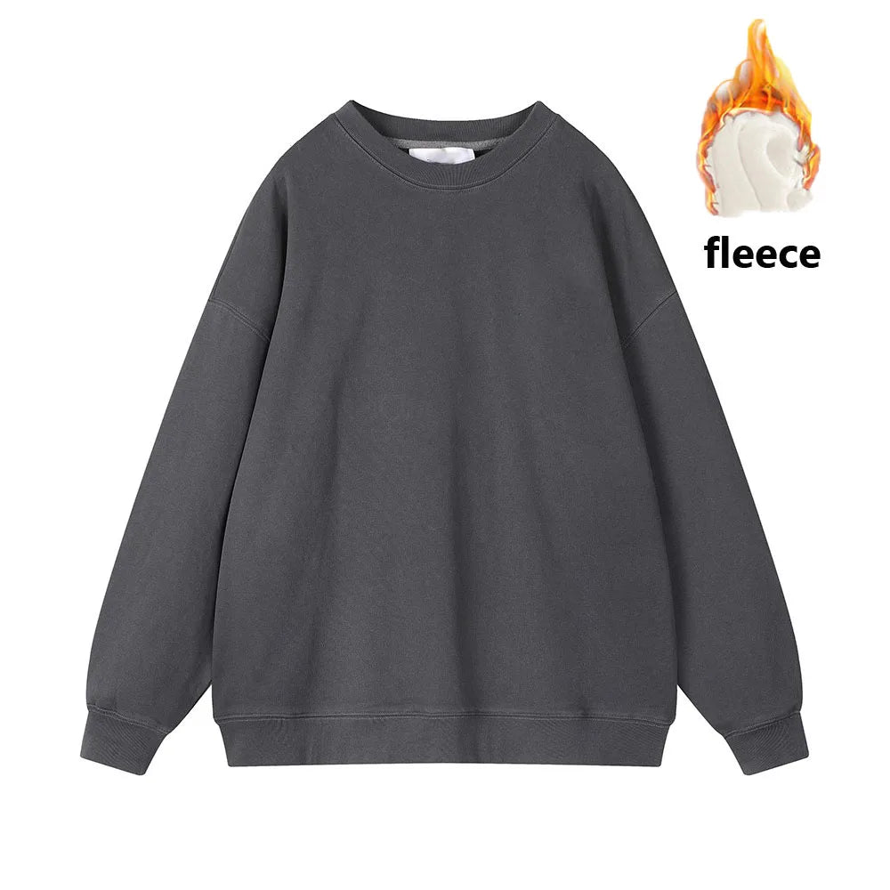 Warmth in Style: Solid Fleece Pullover Fleece Sweatshirts | Chuzko.com