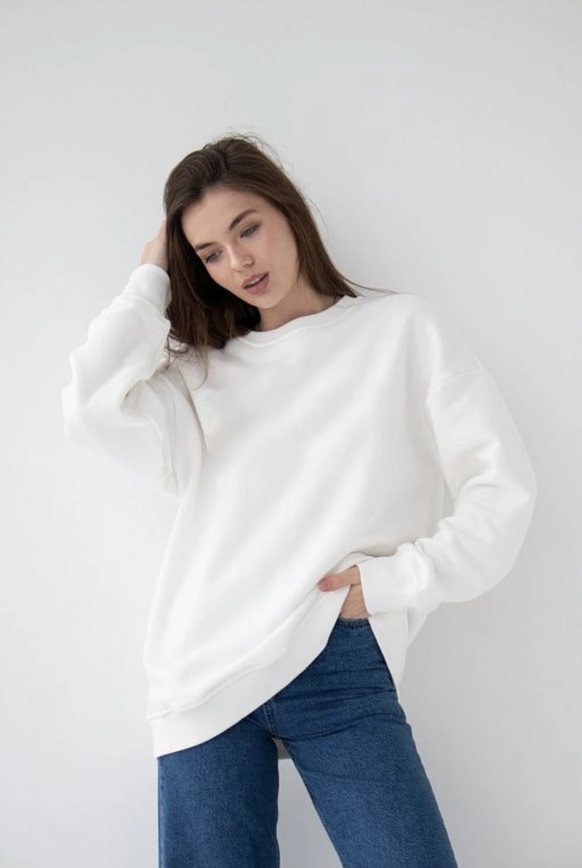 Warmth in Style: Solid Fleece Pullover Fleece Sweatshirts | Chuzko.com