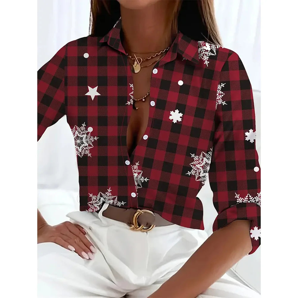 Merry & Bright Holiday Shirt Festive Printed Shirts | Chuzko.com