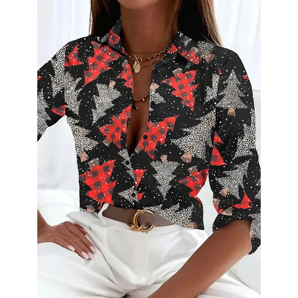 Merry & Bright Holiday Shirt Festive Printed Shirts | Chuzko.com