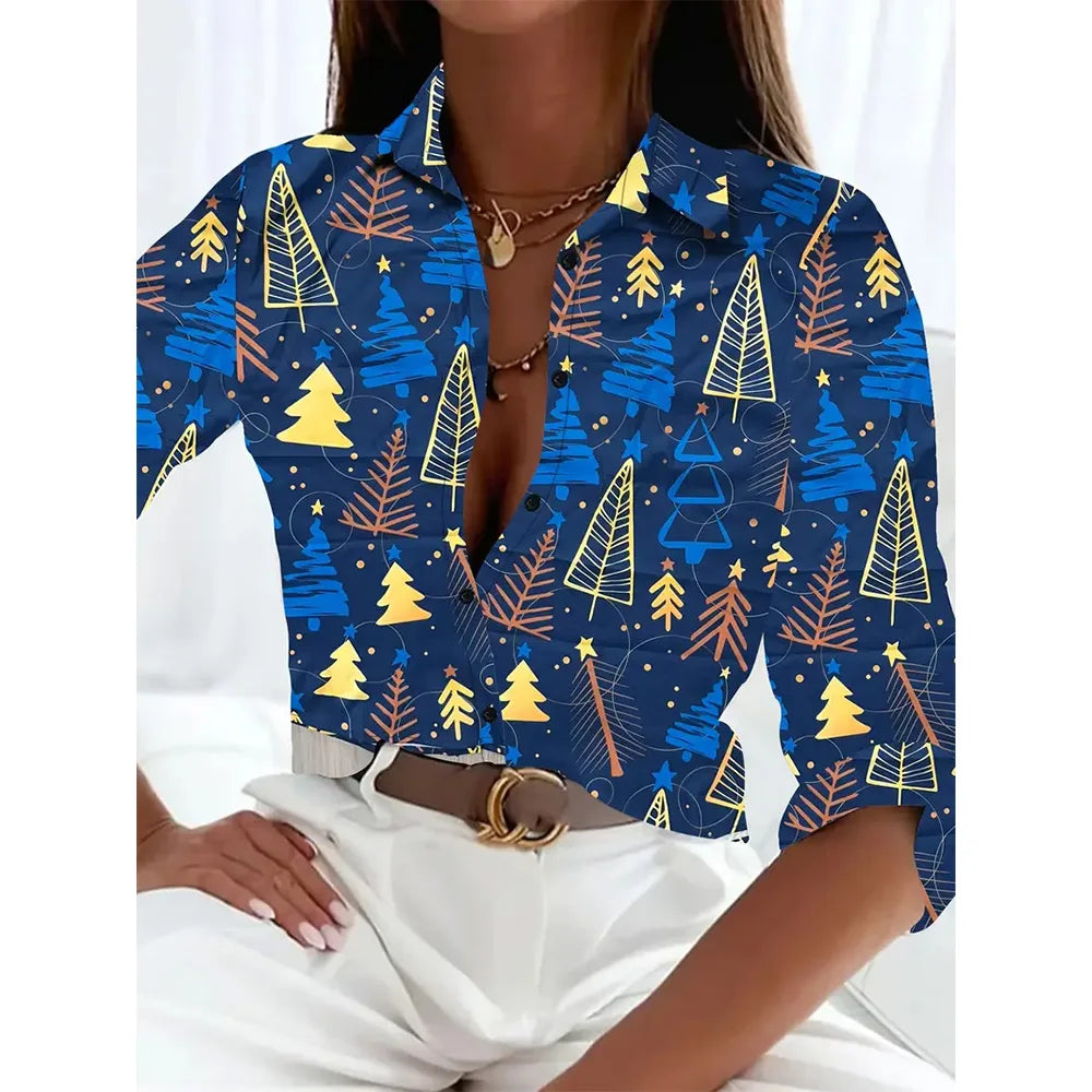 Merry & Bright Holiday Shirt Festive Printed Shirts | Chuzko.com