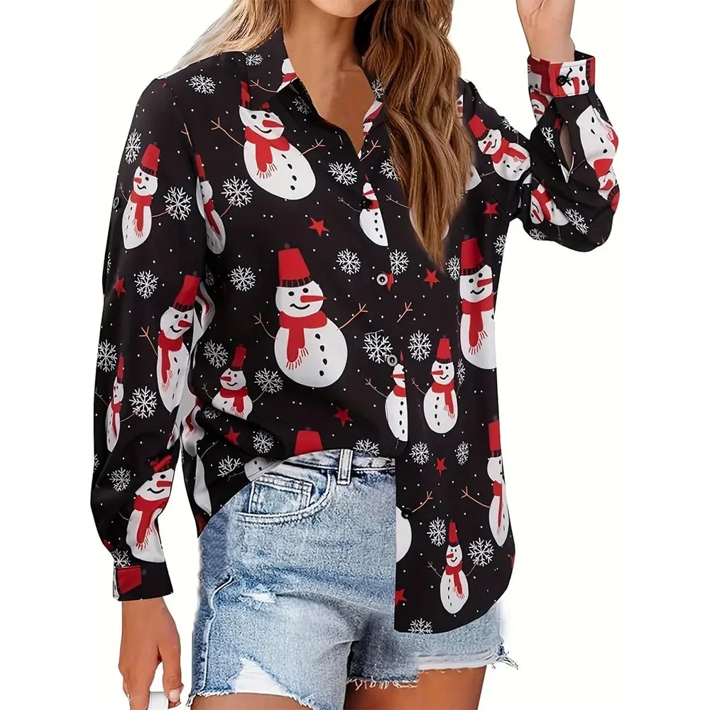 Merry & Bright Holiday Shirt Festive Printed Shirts | Chuzko.com