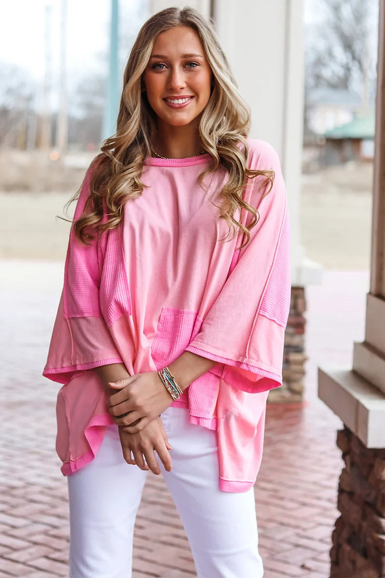 Pink Patchwork Lounge Top	