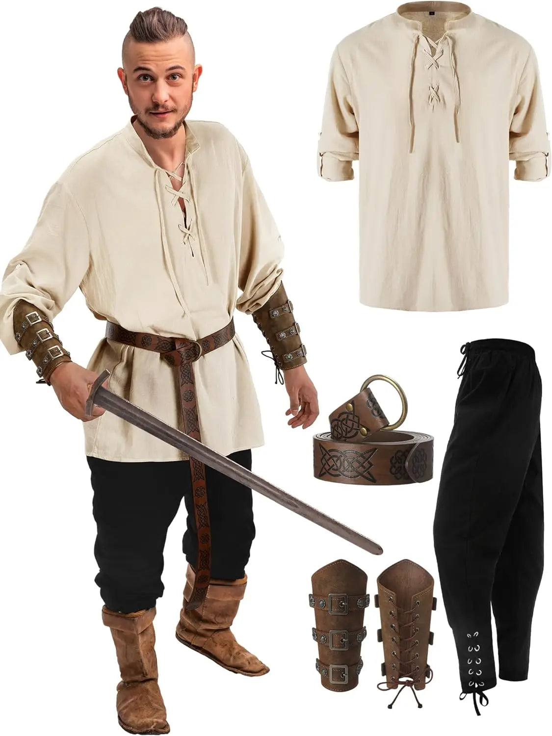 4 Pcs Medieval Maven Ensemble Kit - Halloween Best	