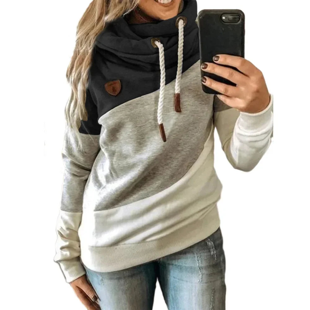 Thick Warm Color Block Pullover Hoodie Sweatshirt Pullover | Chuzko.com