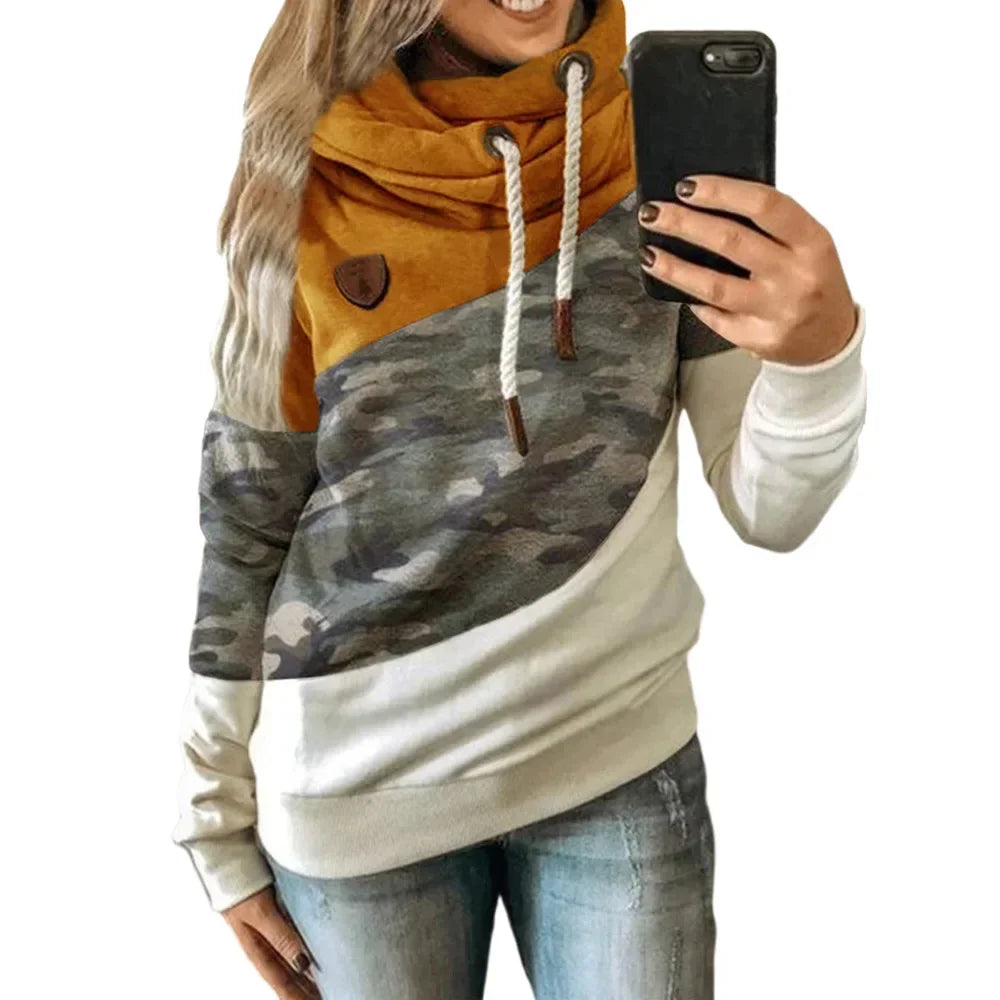 Thick Warm Color Block Pullover Hoodie Sweatshirt Pullover | Chuzko.com