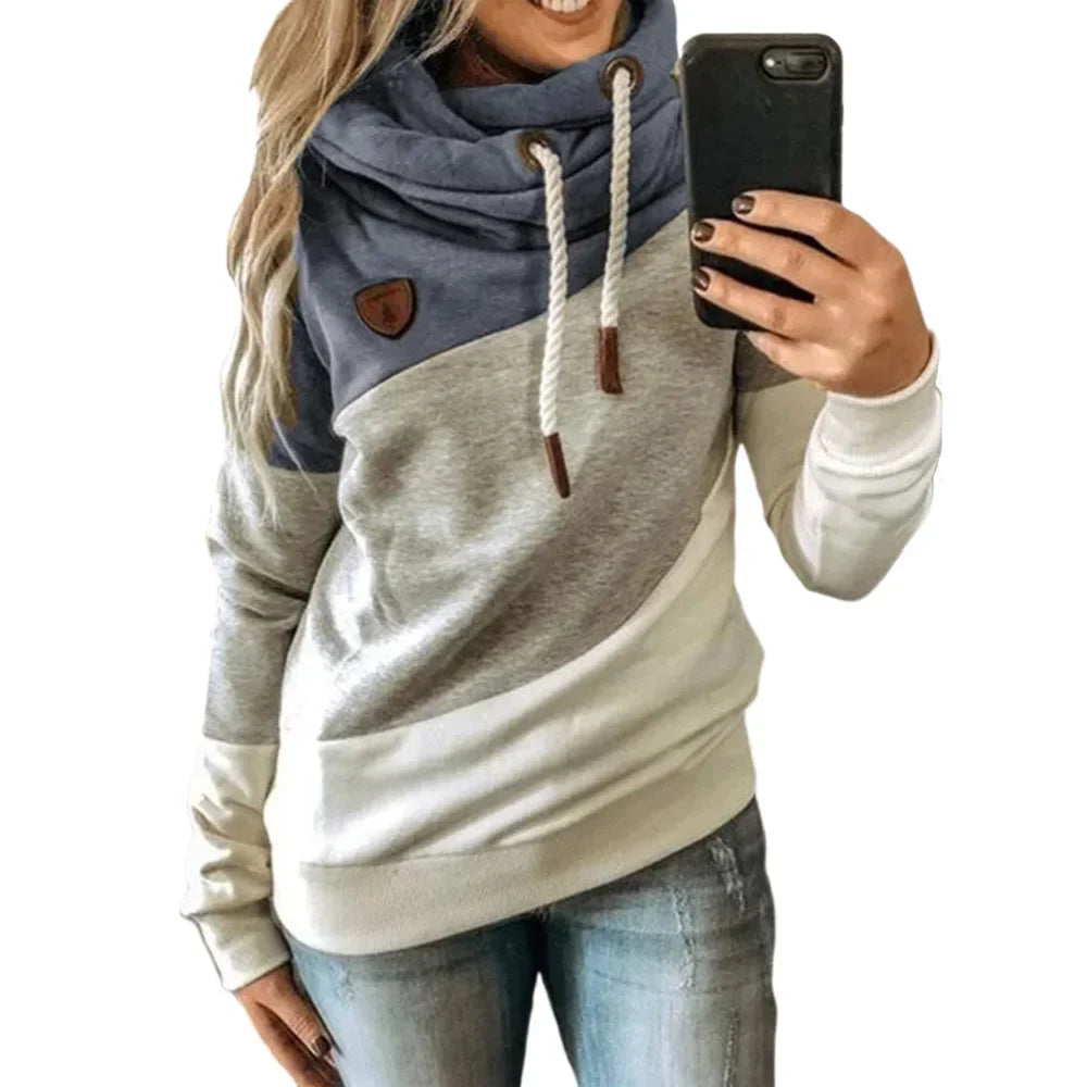 Thick Warm Color Block Pullover Hoodie Sweatshirt Pullover | Chuzko.com