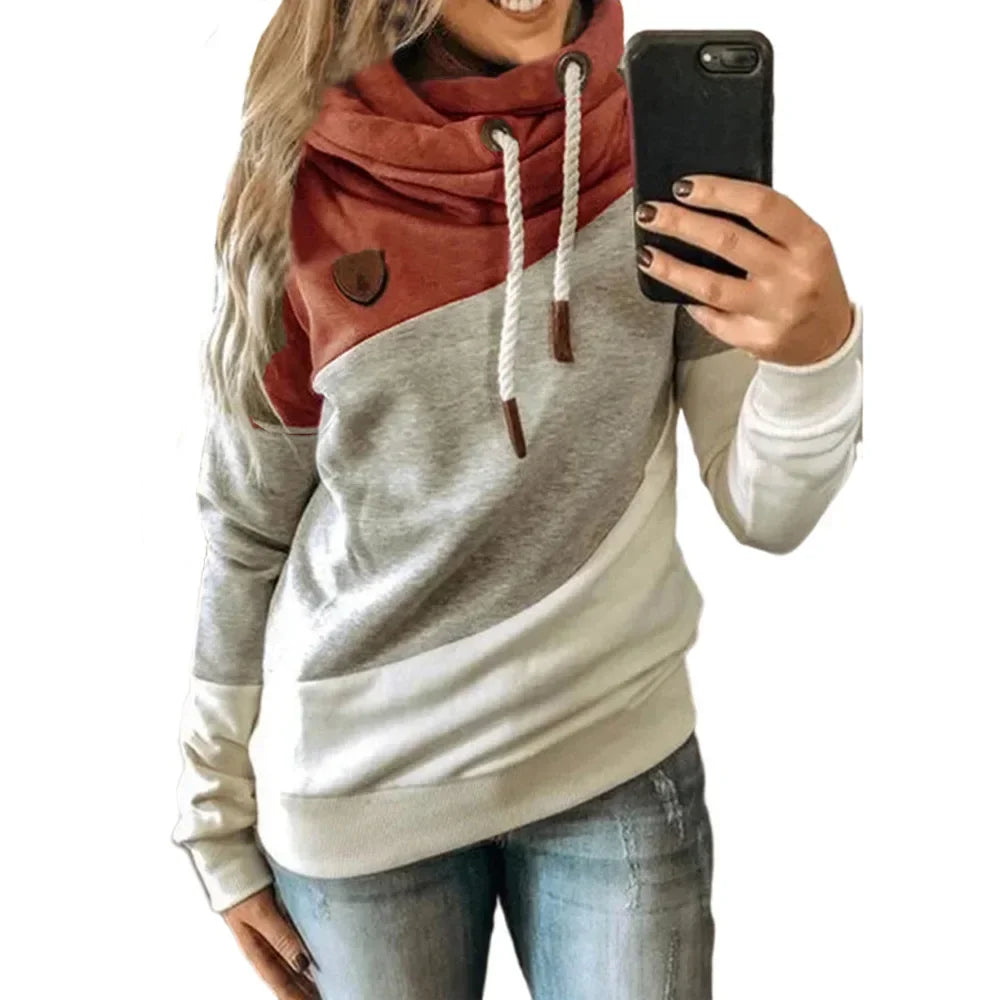 Thick Warm Color Block Pullover Hoodie Sweatshirt Pullover | Chuzko.com