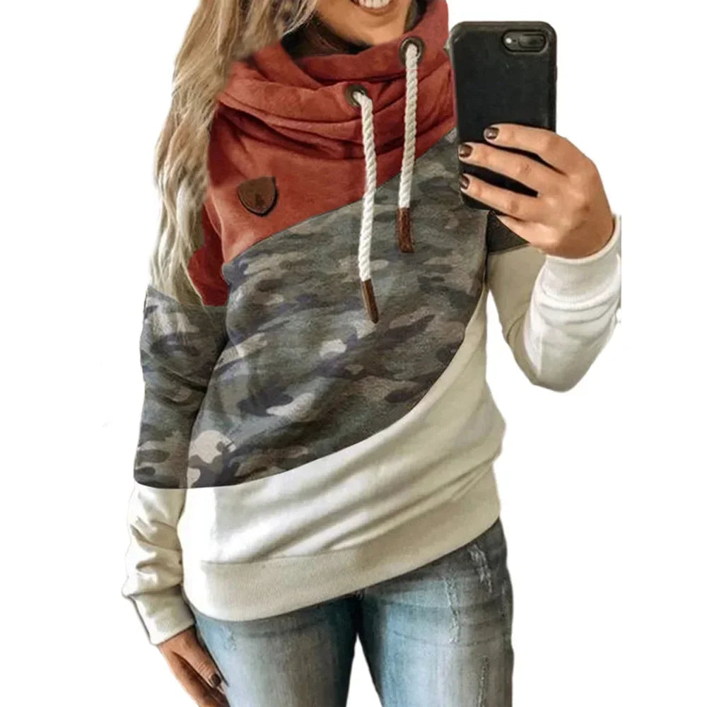 Thick Warm Color Block Pullover Hoodie Sweatshirt Pullover | Chuzko.com