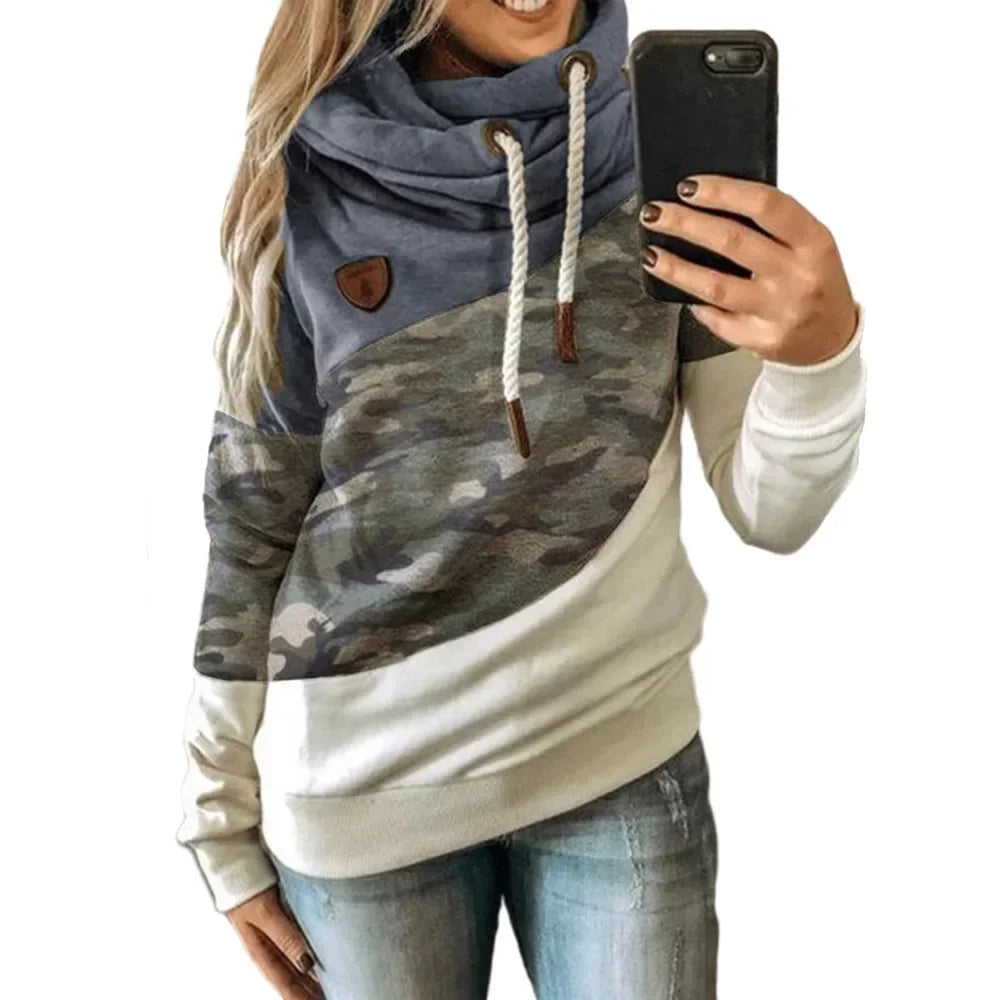 Thick Warm Color Block Pullover Hoodie Sweatshirt Pullover | Chuzko.com