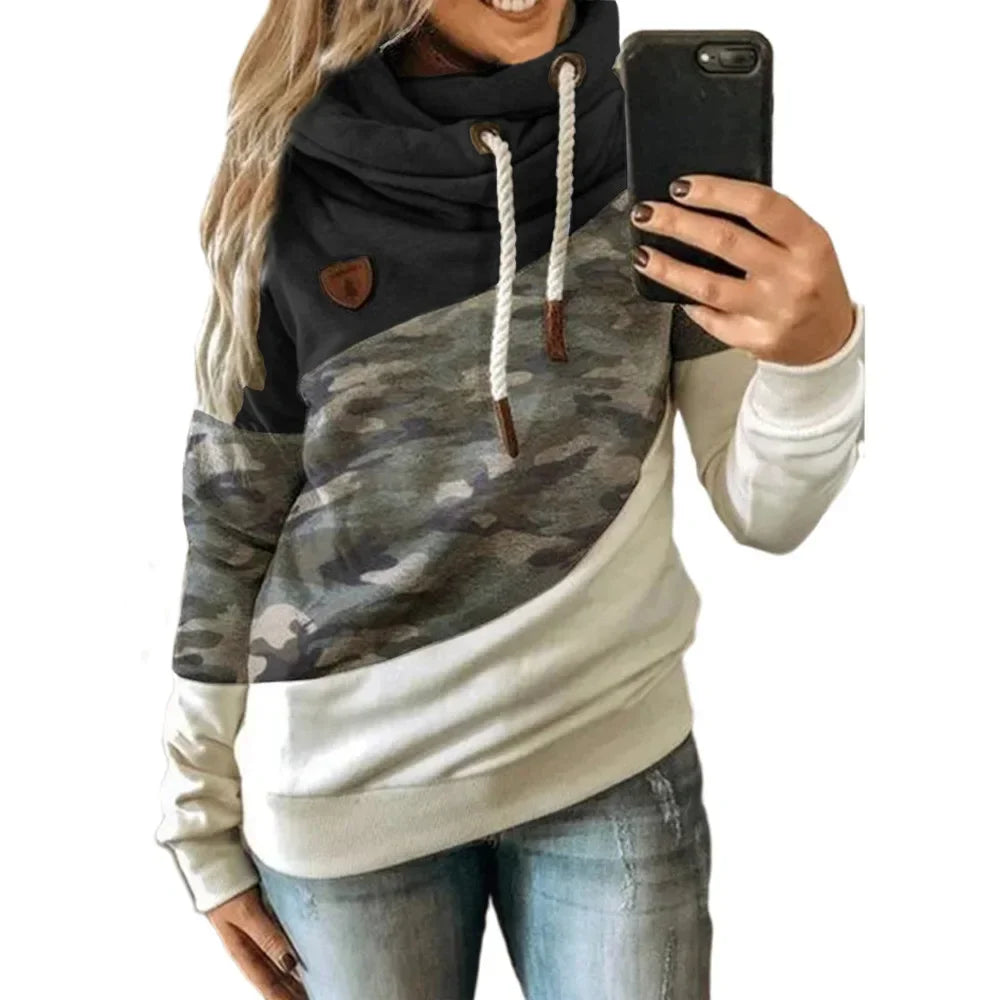 Thick Warm Color Block Pullover Hoodie Sweatshirt Pullover | Chuzko.com