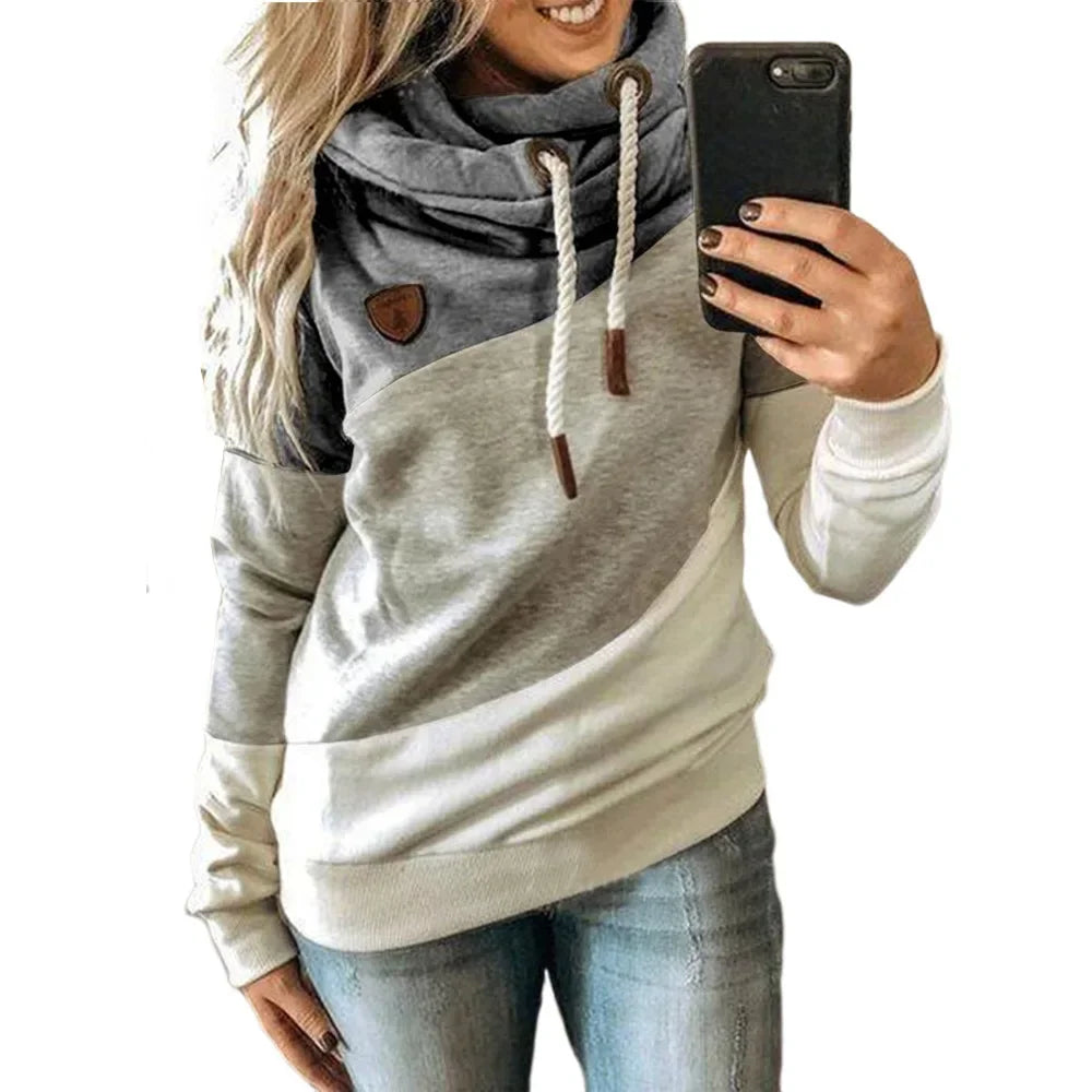 Thick Warm Color Block Pullover Hoodie Sweatshirt Pullover | Chuzko.com