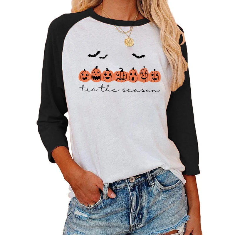 Trick-or-Treat Trove Raglan T-Shirt Festive Printed Shirts | Chuzko.com