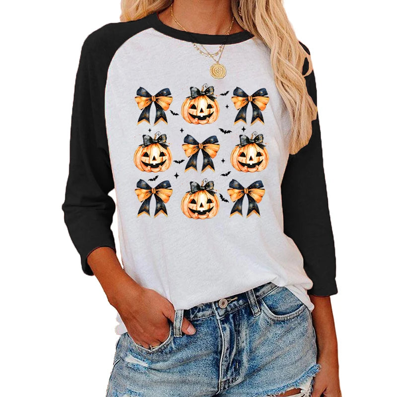 Trick-or-Treat Trove Raglan T-Shirt Festive Printed Shirts | Chuzko.com