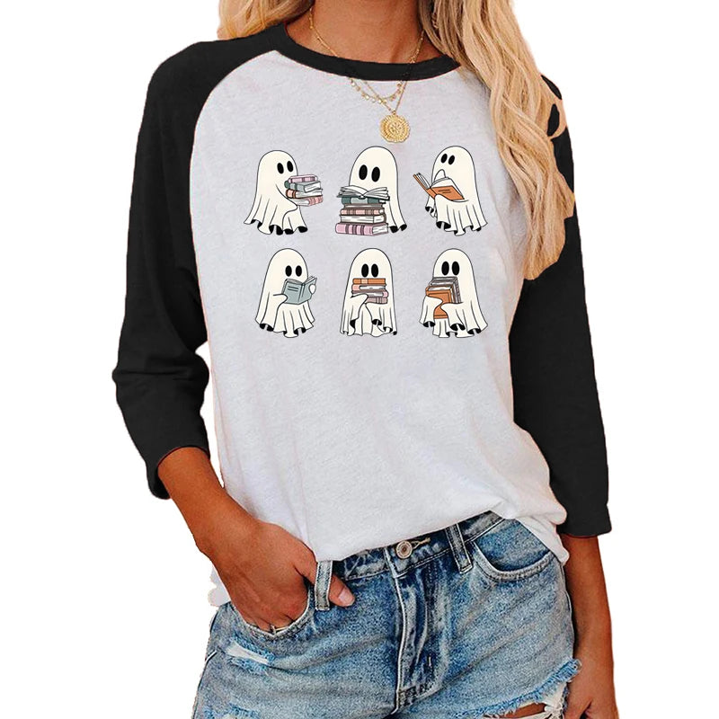 Trick-or-Treat Trove Raglan T-Shirt Festive Printed Shirts | Chuzko.com