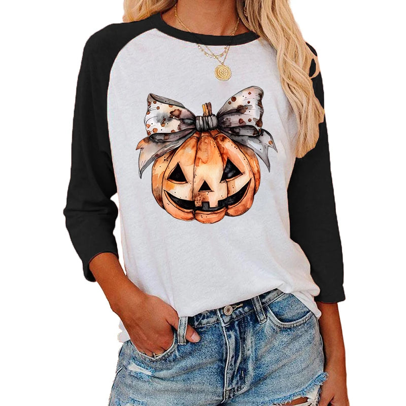 Trick-or-Treat Trove Raglan T-Shirt Festive Printed Shirts | Chuzko.com