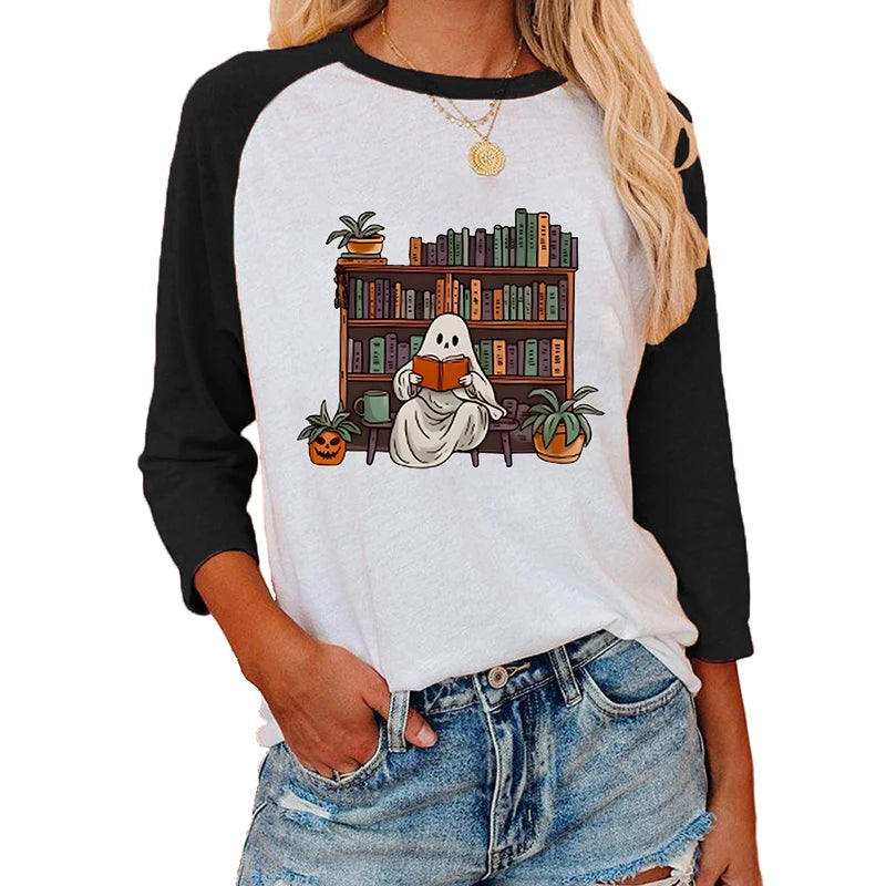 Trick-or-Treat Trove Raglan T-Shirt Festive Printed Shirts | Chuzko.com