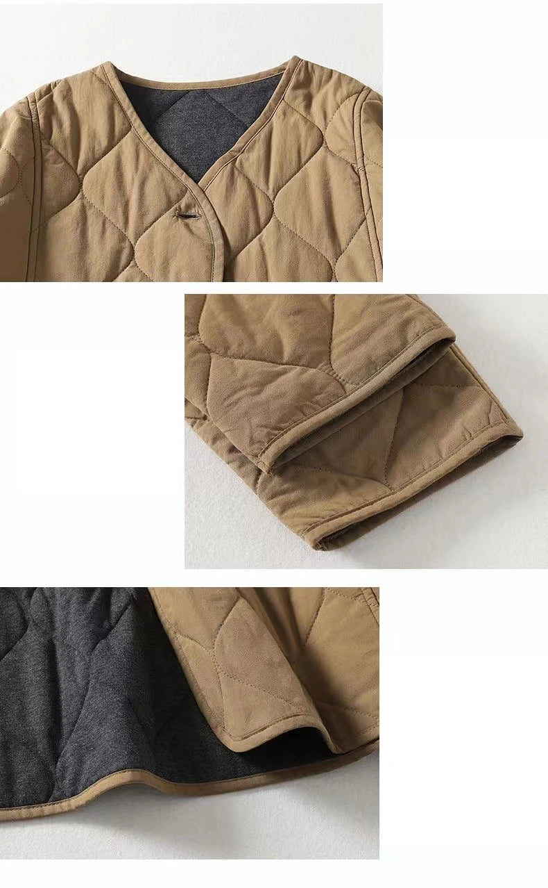 Minimalist Collarless Quilted Jacket – Warm & Stylish Quilted | Chuzko.com