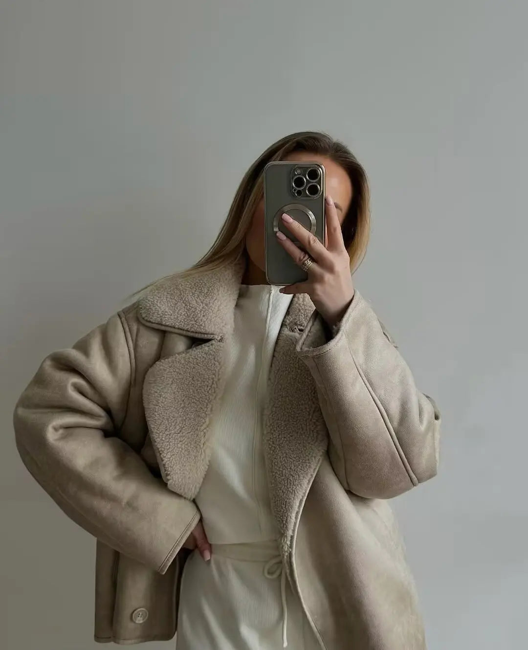 Chic Chill Buster Fur & Suede Jacket Suede Jackets | Chuzko.com