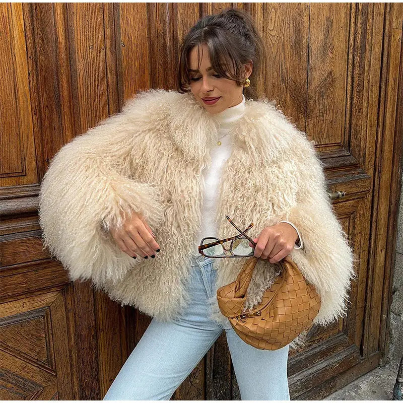 Cuddle Puff Faux Fur Crop Jacket Faux Fur Jackets | Chuzko.com