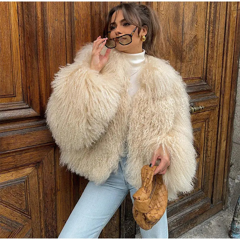 Cuddle Puff Faux Fur Crop Jacket Faux Fur Jackets | Chuzko.com