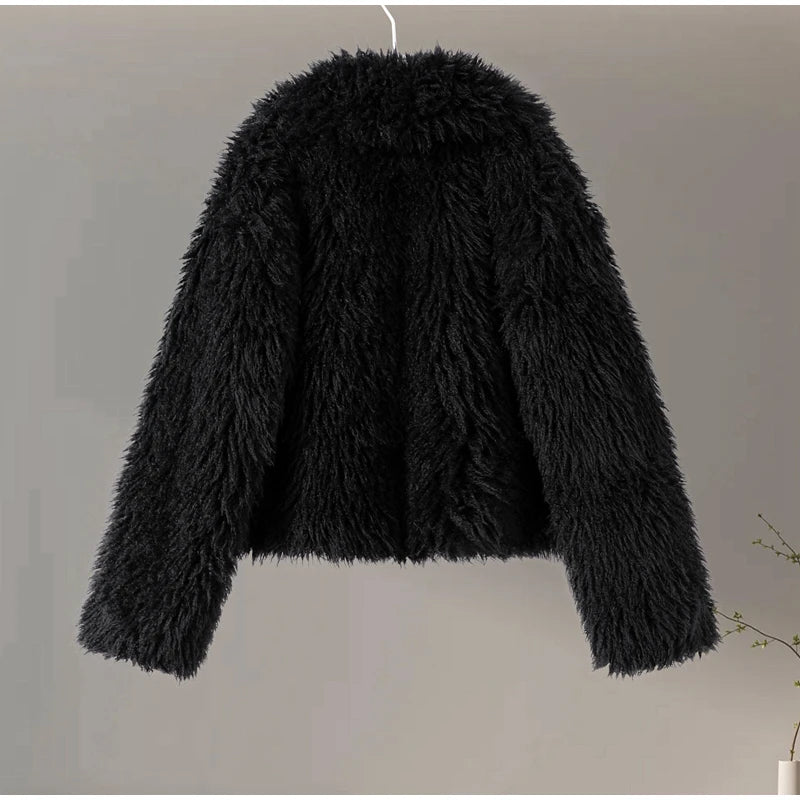 Chic Shaggy Charm Jacket Faux Fur Faux Fur Jackets | Chuzko.com