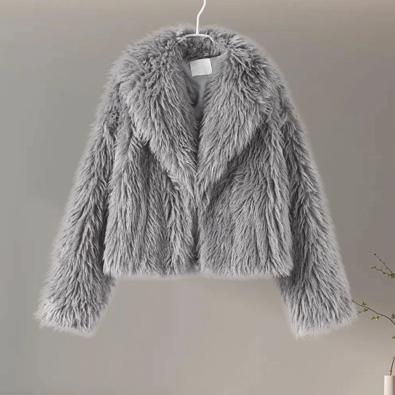 Chic Shaggy Charm Jacket Faux Fur Faux Fur Jackets | Chuzko.com