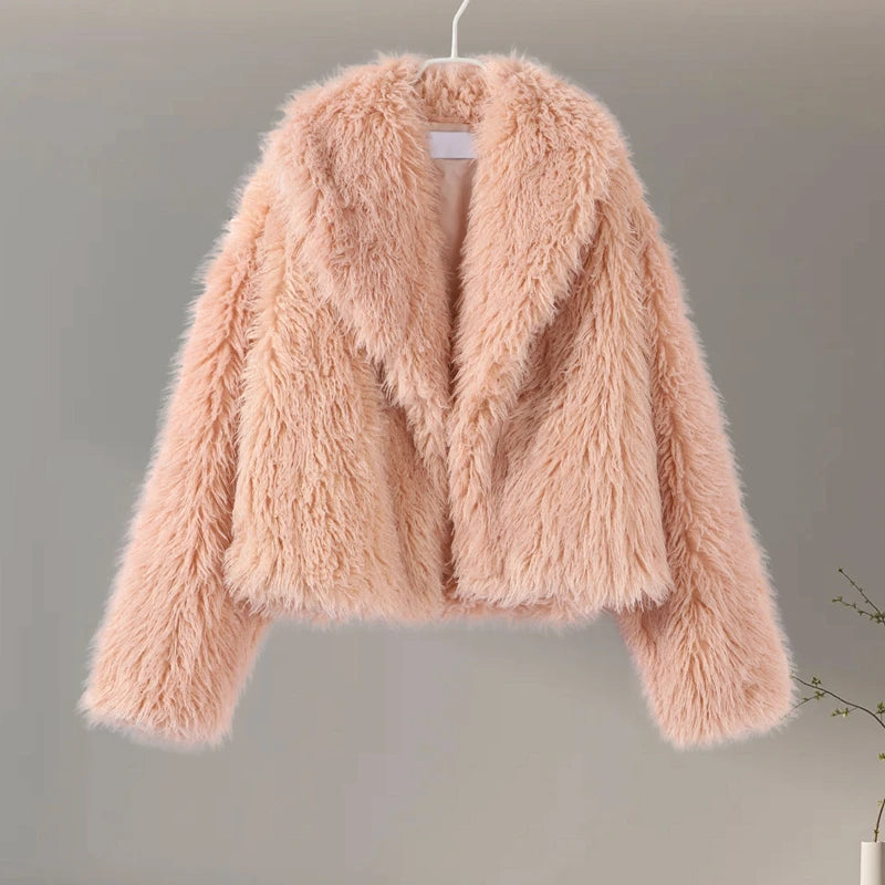 Chic Shaggy Charm Jacket Faux Fur Faux Fur Jackets | Chuzko.com