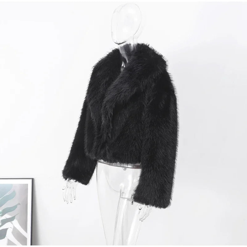 Chic Shaggy Charm Jacket Faux Fur Faux Fur Jackets | Chuzko.com