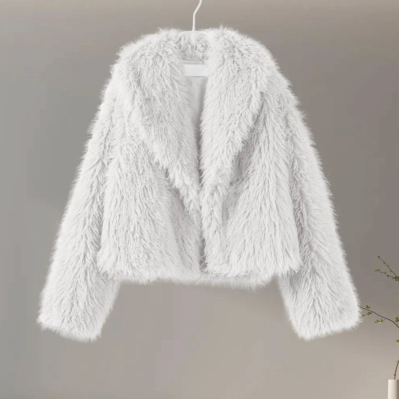 Chic Shaggy Charm Jacket Faux Fur Faux Fur Jackets | Chuzko.com